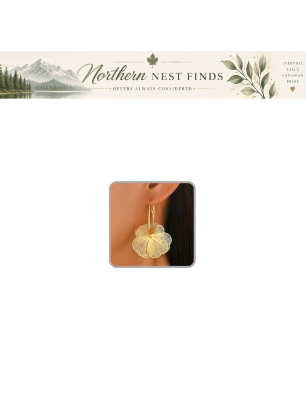 Floral Dangle Earrings for Women Layered Flower Hoop Drop Statement Jewelry